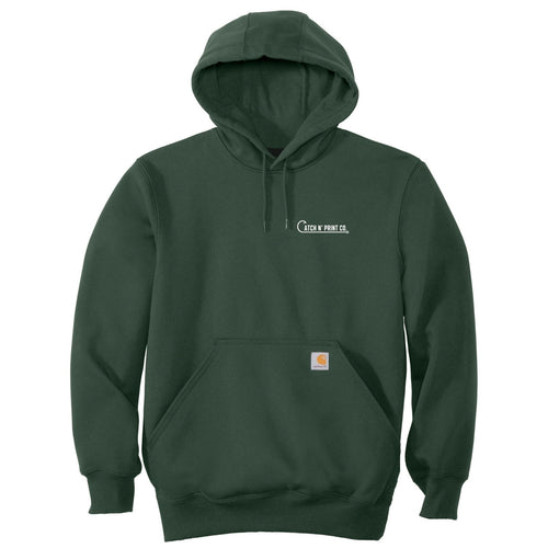 Custom fish Carhartt® Hoodie in Forest Green, front
