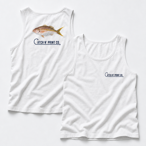 Catch N' Print custom fish tank top in white, front and back
